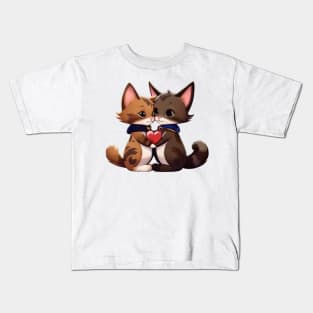 Cuddle Up With Cozy Cat Vibes: Adorable Art for Your Home Kids T-Shirt